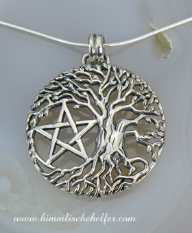 Amulett Lebensbaum mit Pentagramm 